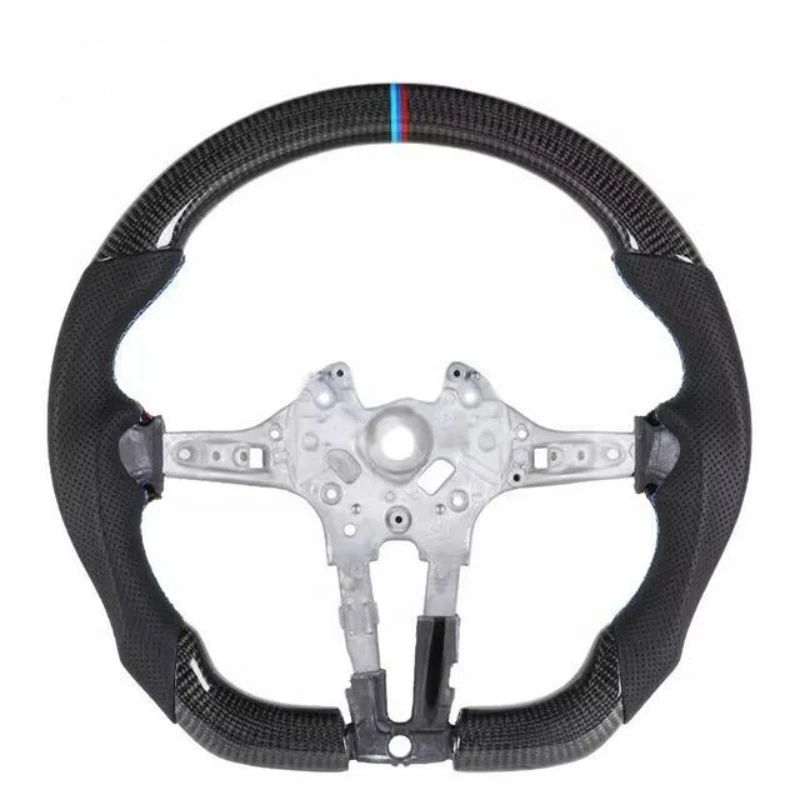 

Carbon Fiber Steering Wheel For BMW F30 F31 F10 F11 F20 F21 F32 F06 F01 F02 1 3 5 7 Series Perforated Leather Racing Steering