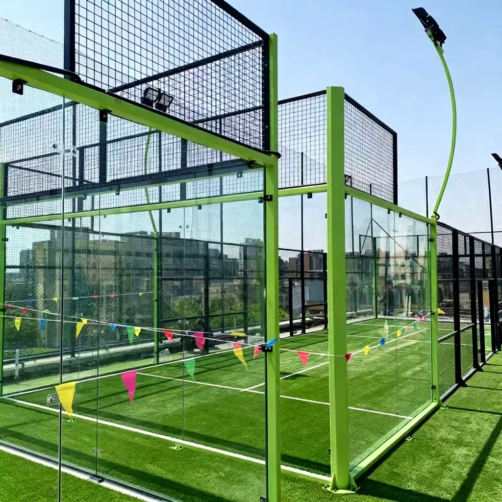 XTZPADEL Brand Panoramic Padel Court Full Set Wholesale Outdoor Cage Tennis Professional Squash Court Facilities