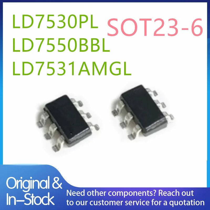 (30piece)100% New LD7530PL LD7530 7530 30 LD7550BBL LD7550BB LD7550B LD7550 50B LD7531 LD7531AMGL LD7531A 31 31  SOT23-6 Chipset