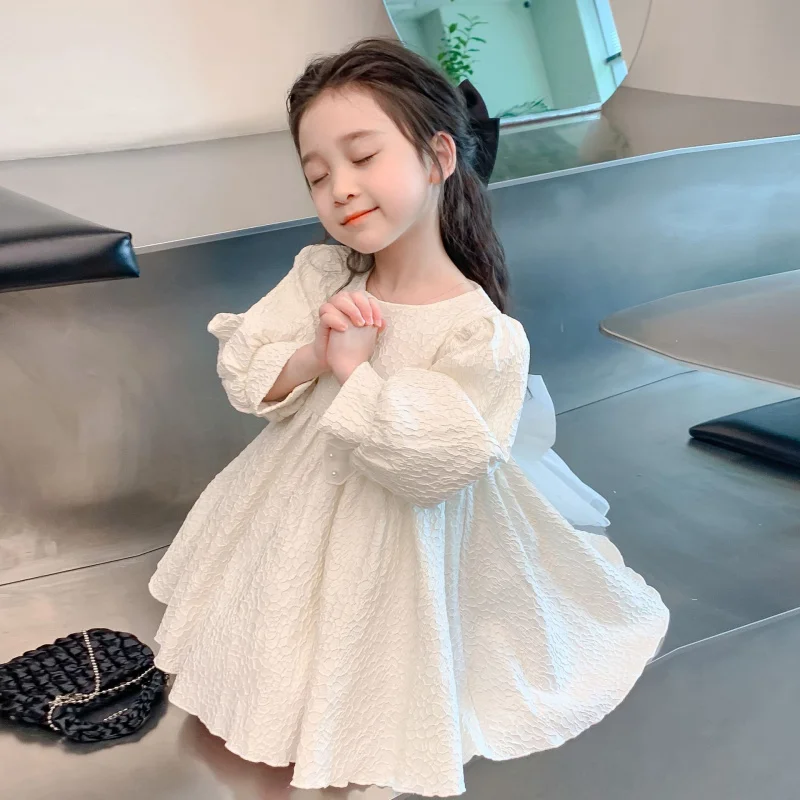 

Girls' Dress for Spring and Autumn2025New Fashionable Autumn Dress for Girls Baby Stylish Princess Dress