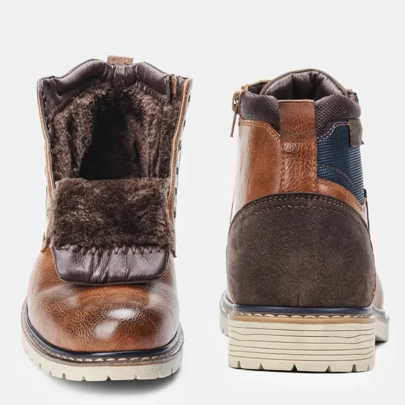 Botas antideslizantes cálidas y cómodas para hombre, zapatos de invierno, novedad de 2023