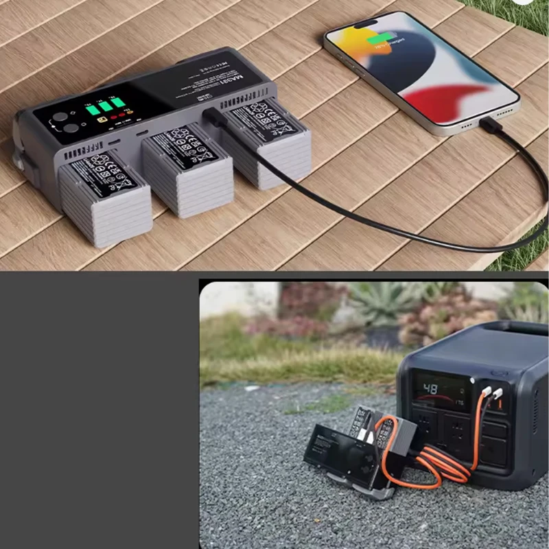 ISDT MA331 200W (Dual 100W) Smart Battery Fast Charging Butler USB Type-C Plug OTA Upgrades For DJI Air3 Aerial FPV Drone