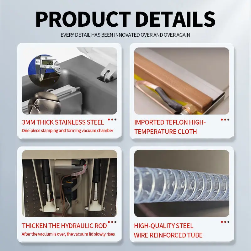 الفولاذ المقاوم للصدأ الصناعية التشكيل الحراري غرفة واحدة الغذاء المأكولات البحرية فراغ آلة الختم للأغذية التجارية