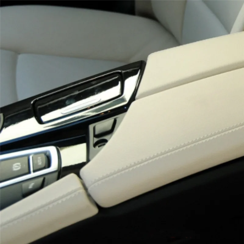 

AS-Car Center Console Storage Trim Strip Armrest Box Trim For BMW 5 Series F10 F11 F18 2010-2017 Creamy White 51169216858 Parts