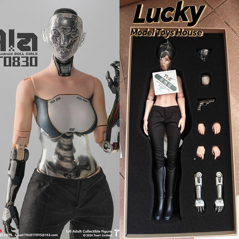 

True1Toys 1/6 Ala Semi-Machine Female Action Figure Collection Changeable Face Type Ornament 12inch FT0830 Soldier Model Doll