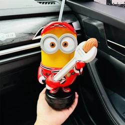 OFFICIAL Despicable Me 4 Minions Pit Crew Ron Cup Tumbler Popcorn Bucket Exclusive Theater Collectible Gifts