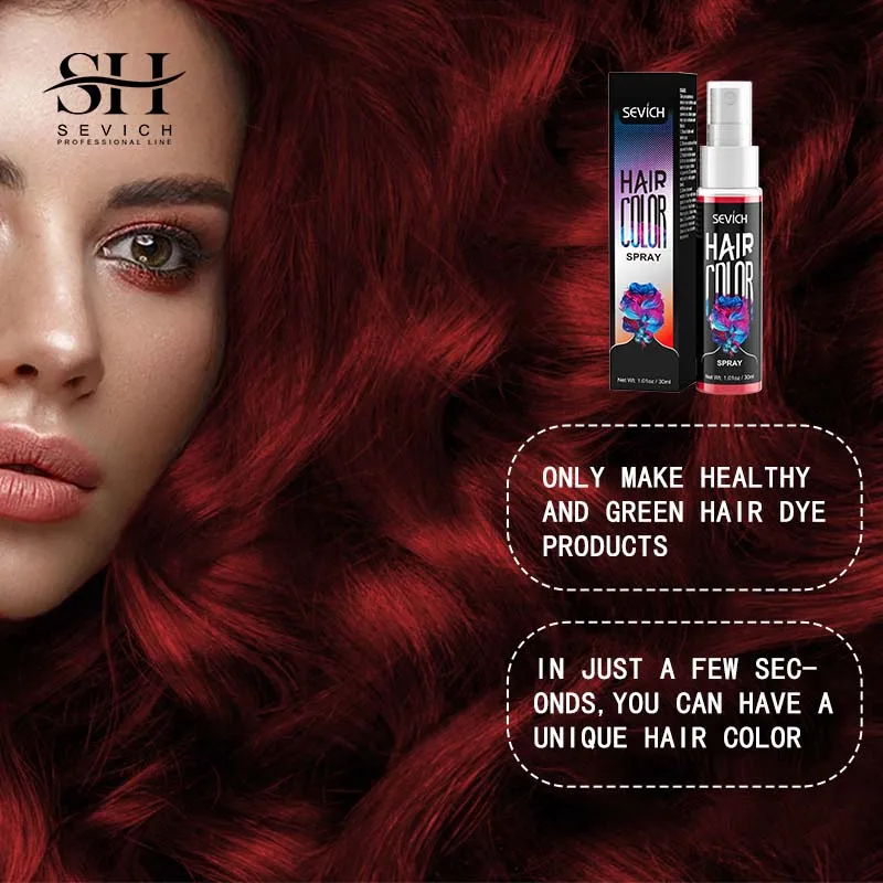 Sevich 5 Color Hair Color Spray Instant Hair Color Hair Styling Product 30ml Temporary Hair Dry Color Fashion Beauty Makeup