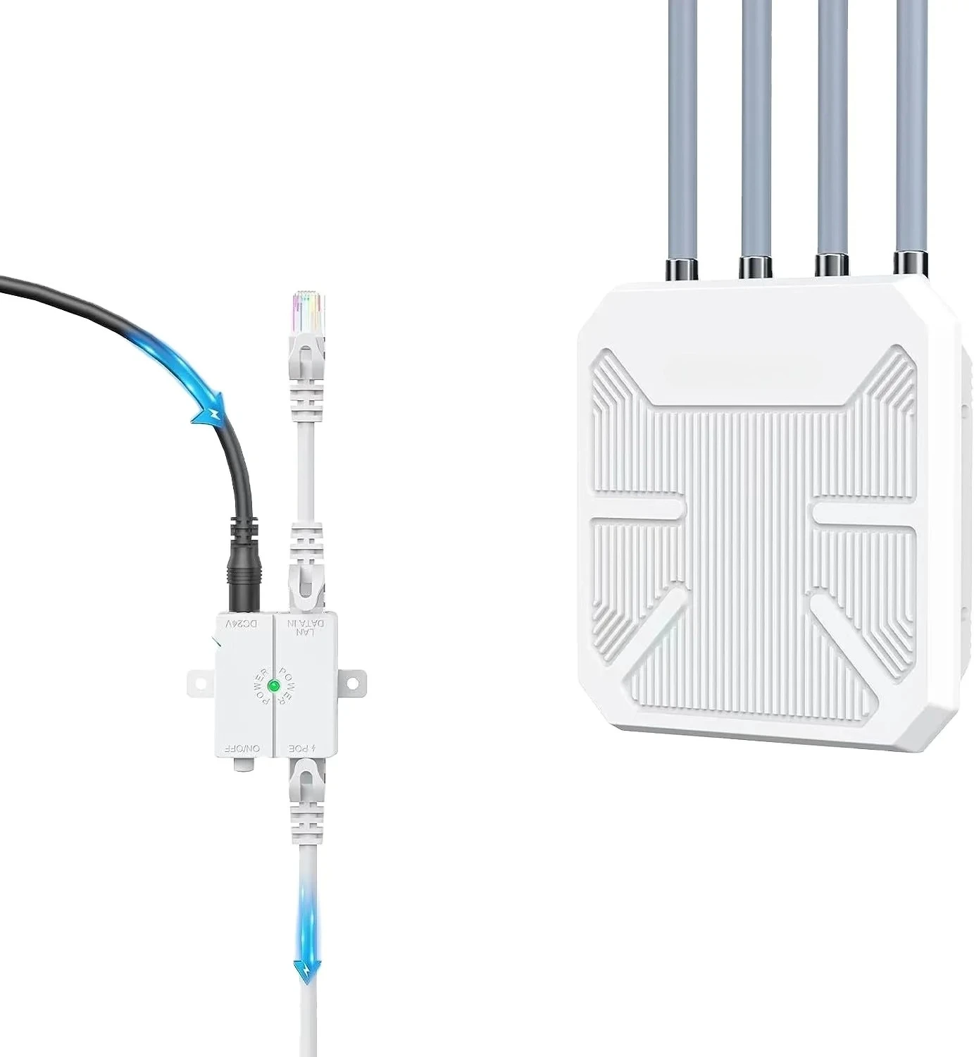 Wholesale WN573HX3 High-Power 2402+573Mbps POE 4-Antenna Wi-Fi Repeater with 300m Relay Distance for Optimal Connectivity