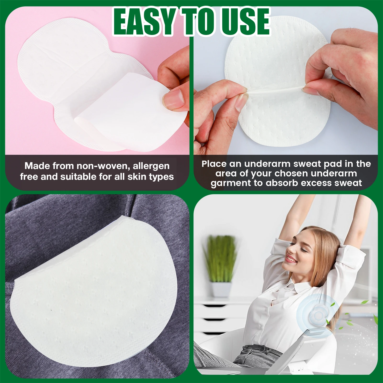 50/100 шт. подушечки для подмышек, одноразовые впитывающие пот наклейки для подмышек, летние дышащие невидимые наклейки для одежды с защитой от пота