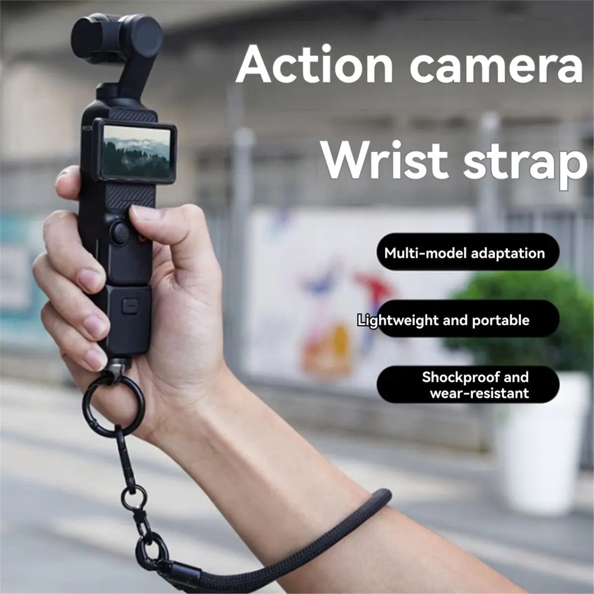 (DT37) For DJI Osmo Pocket 3 Crossbody Neck Strap with 1/4 Inch Screw Anti-Loss Lanyard for Insta360 X5 Wrist Strap Accessory B
