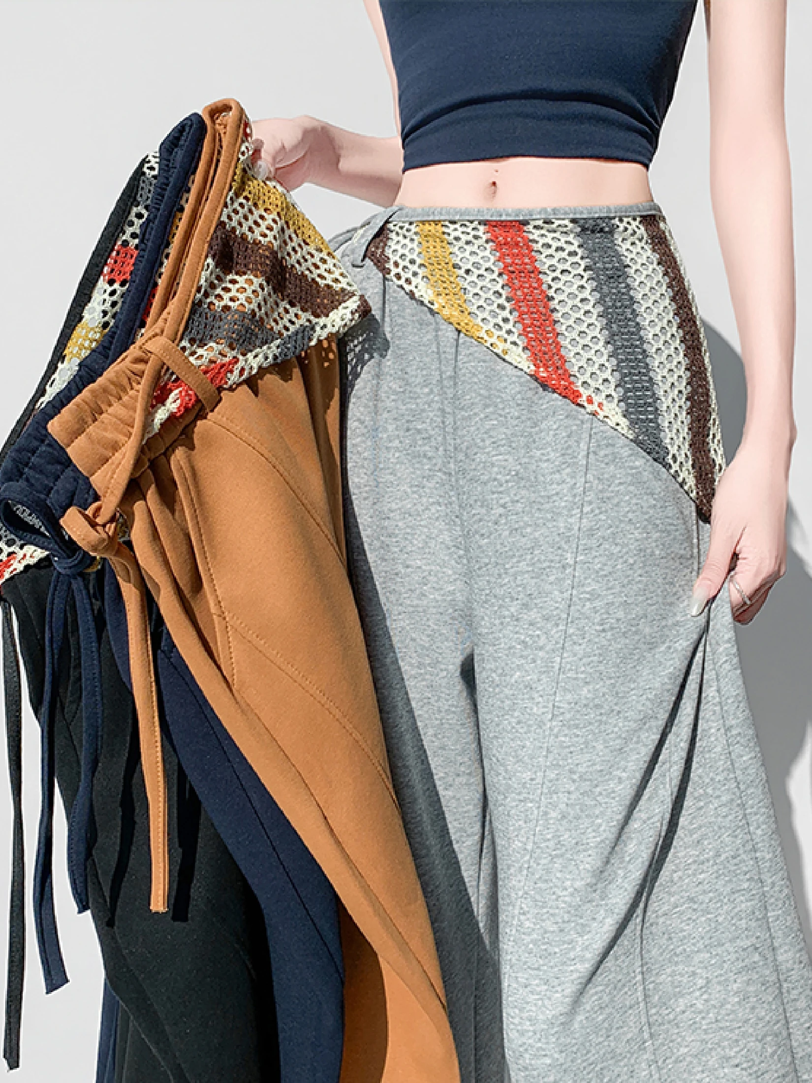 

Американские брюки-бананы в полоску с высокой талией, прямые, зауженные, женские, спортивные, повседневные, весна-лето, новинка, модель Sle Bend Knife