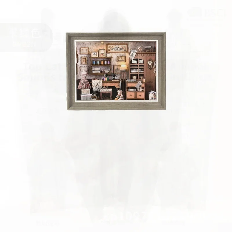 جديد 2025 لتقوم بها بنفسك ماكينة خياطة مصغرة نموذج استوديو تجميعها يدويا بناء الالعاب العملاقة هدية الإبداعية للأعمار 14 + المواد الخشبية #4