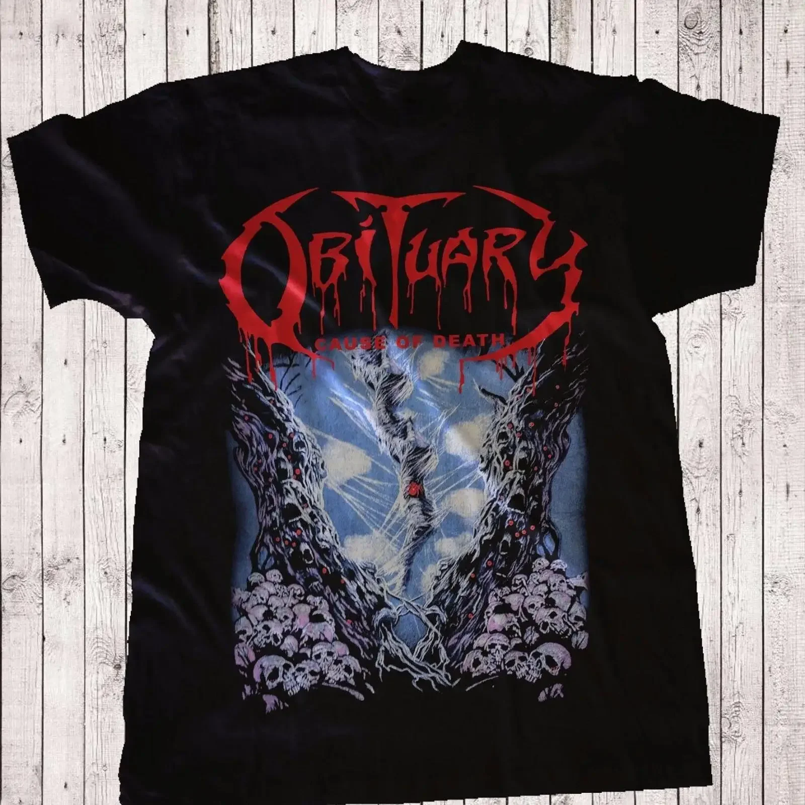 OBITUARY Cause of Death Black Men S 234XL T shirt NG1941 vintage Washed fashion Soft Top For Everyday Wear Versatile streetwear