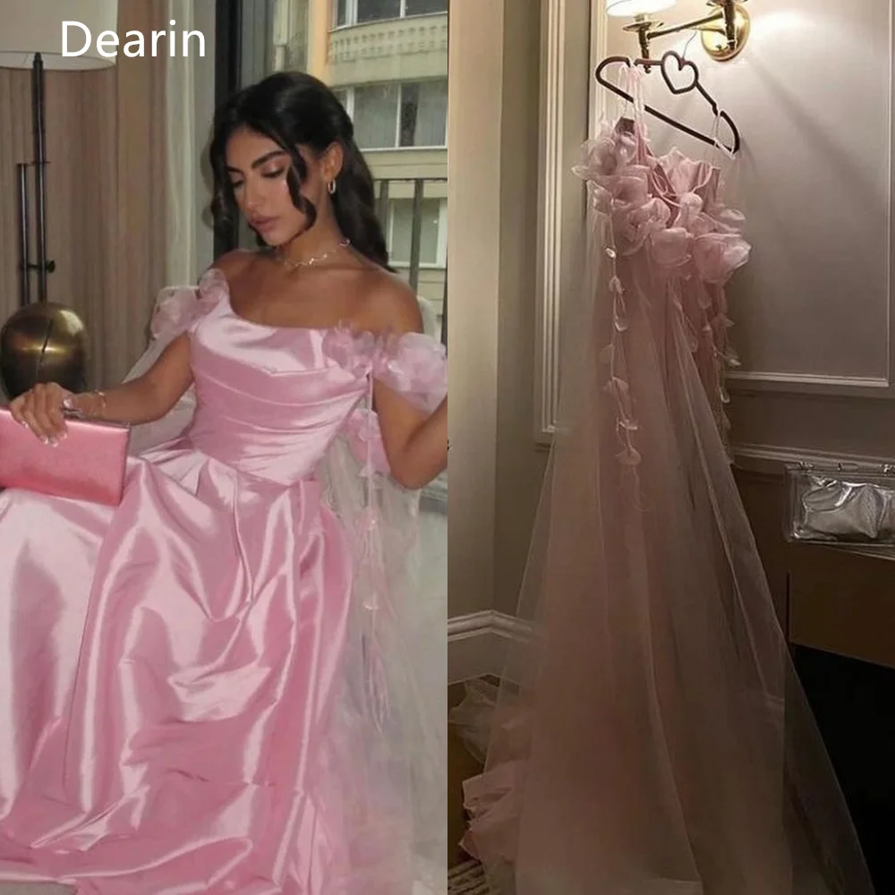 

Evening Dress Formal Dearin Off-the-shoulder A-line Floor Length Skirts Stole Bespoke Occasion Dresses Saudi Arabia Prom Gown