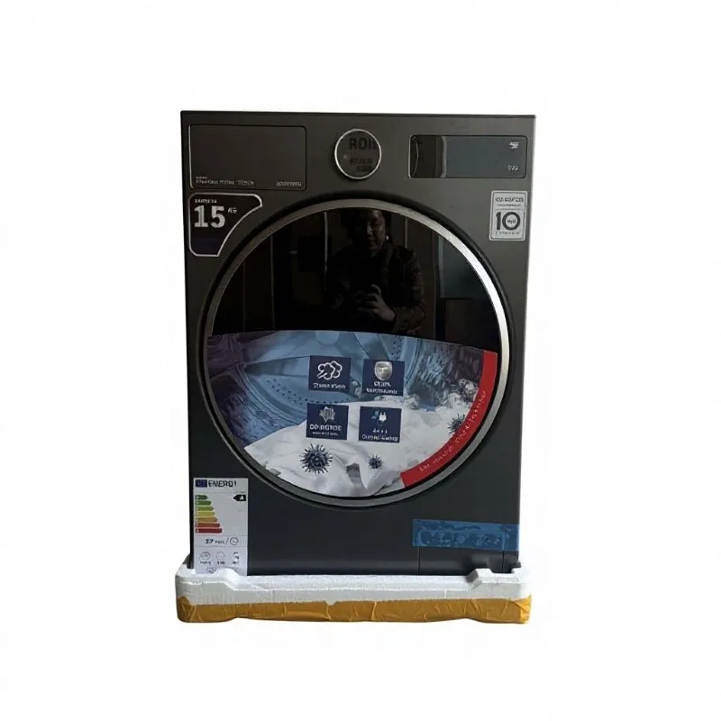 Large-capacity fully automatic front-mounted 15kg drum washing machine and dryer integrated machine