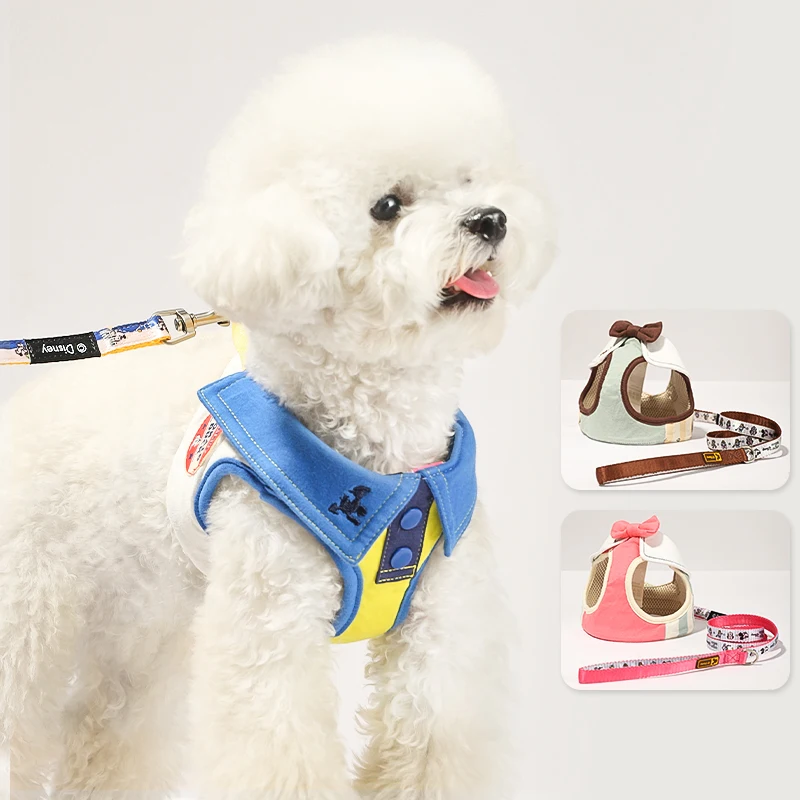 Pet Chest Strap With Leash Dogs Harness Adjustable Pet Harness Vest For Small Dogs Cats Dog Chest Strap Outdoor Walk Supplies