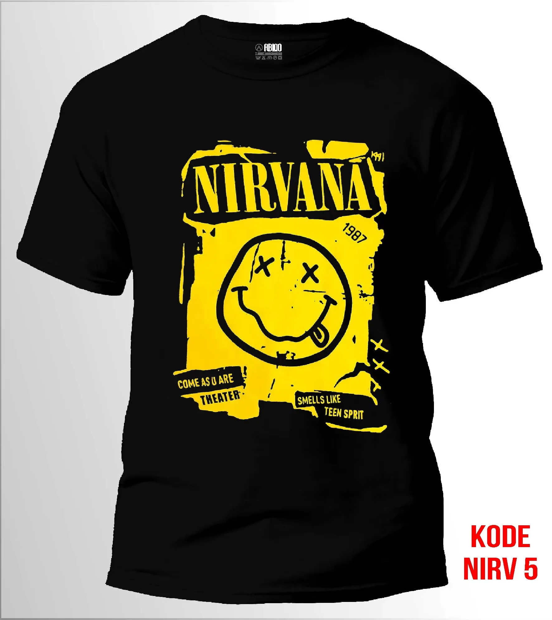تي شيرت Kaos Band NIRVANA باند ميتال روك كاوس ميوزيك بريميوم ديسترو باكان 24s للبالغين للجنسين كاوس فيروسال #4
