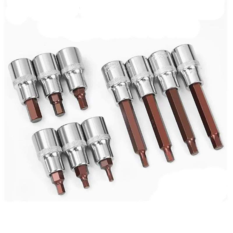 55/100/300 مللي متر طويل 1/2 عرافة بت المقبس عرافة بت محول ألين مفتاح المفك اسئلة وجع H3 H4 H5 H6 H8 H10 H12 H14 H17 H19