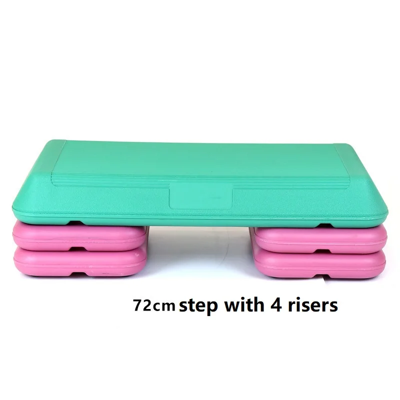 

Aerobic Step Up Exercise Stepper Platform with Adjustable 4 Risers Fitness Workout Step Aerobic Platform1
