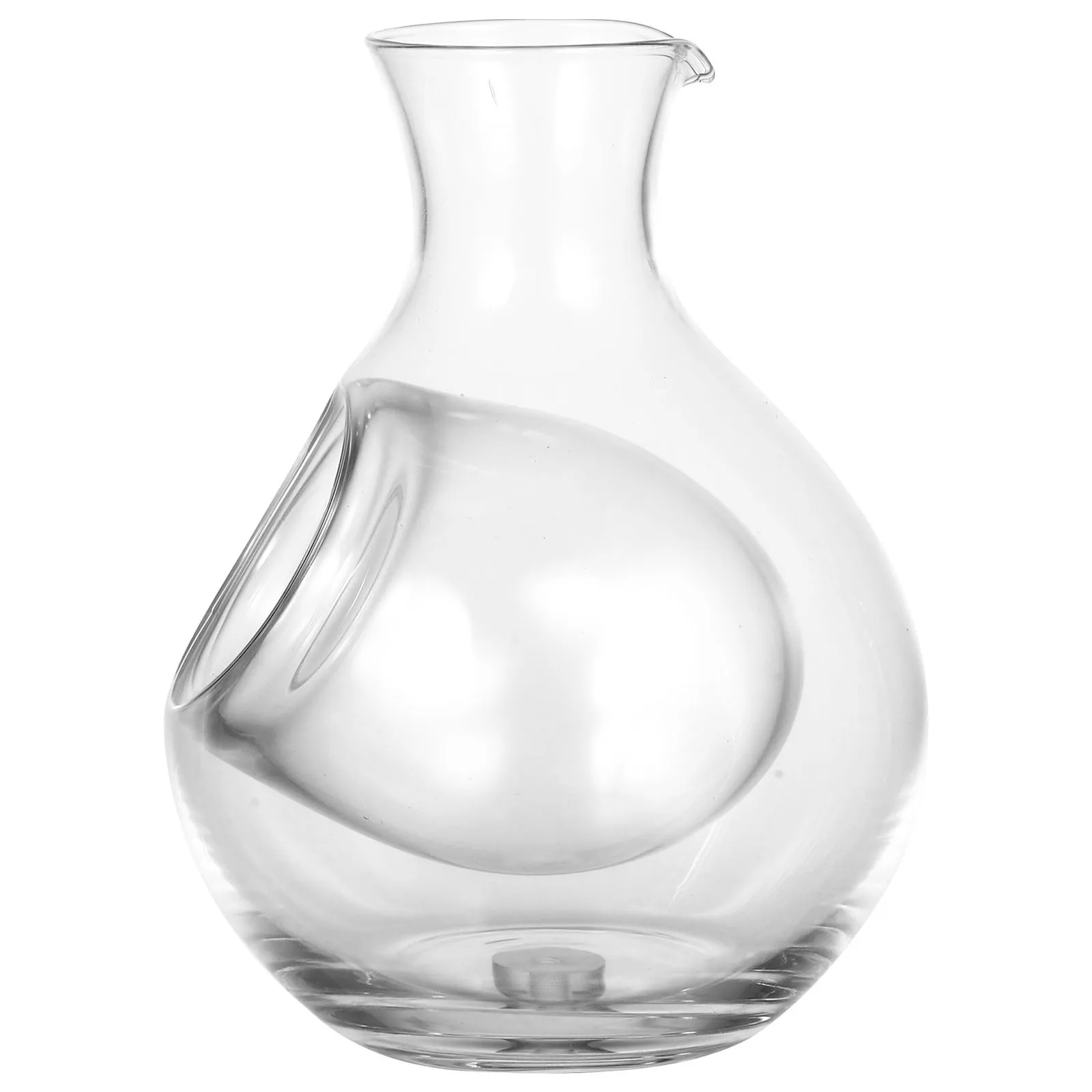 

Glass Wine Decanter Cooling Brandy Container Thick Bottom Stable Placement Material Suitable Multiple Scenarios