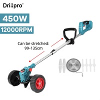 Drillpro Electric Lawn Mower Cordless Grass Trimmer Adjustable Bush Grass Pruning Cutter Garden Tools for Makita 18V Battery