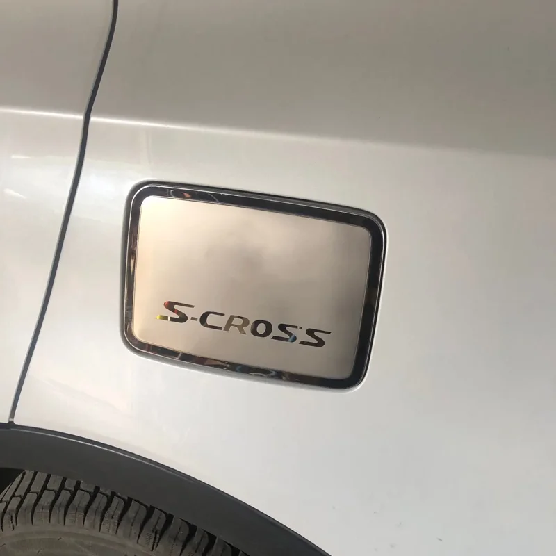 For 2014-2020 2021 Suzuki SX4 S-Cross SCross II Accessory Stainless Chrome Car Fuel Gas Tank Cap Cover Protector Trim Styling
