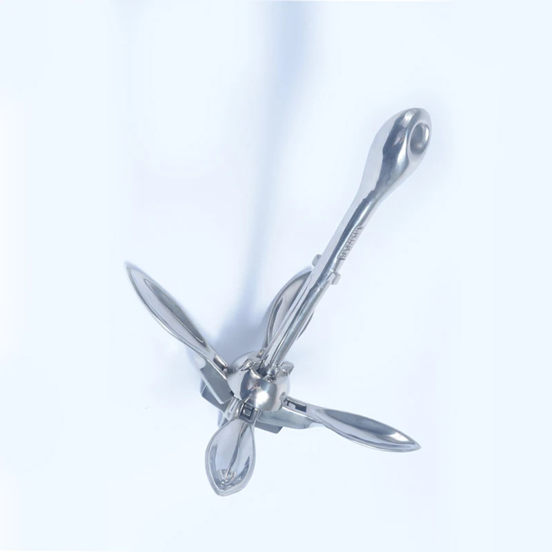 

Portable Folding Grapnel Anchor 1.5lb For Small Craft Dinghies Kayaks Canoes Galvanized Steel