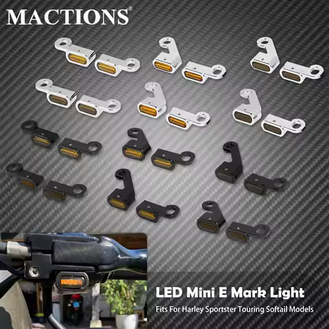Motorcycle LED E Mark Turn Signal Light Indicator Mini Running Lamp For Harley Softail Touring Sportster XL 883 1200 FLHX Fatboy
