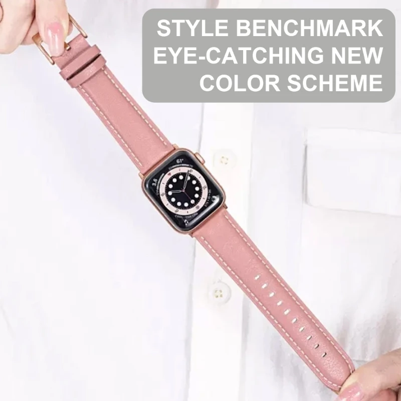 Leather Watch Strap 20mm Elegant Replacement Band Fashionable Leather Watch Band Comfortable Wear for watch fit3