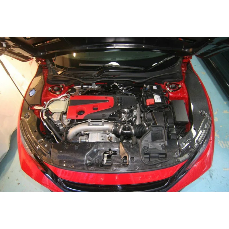 SAAR For Honda FK8 Type R Carbon Fiber Intercooler Radiator Panel Engine Compartment Side Heat Shield