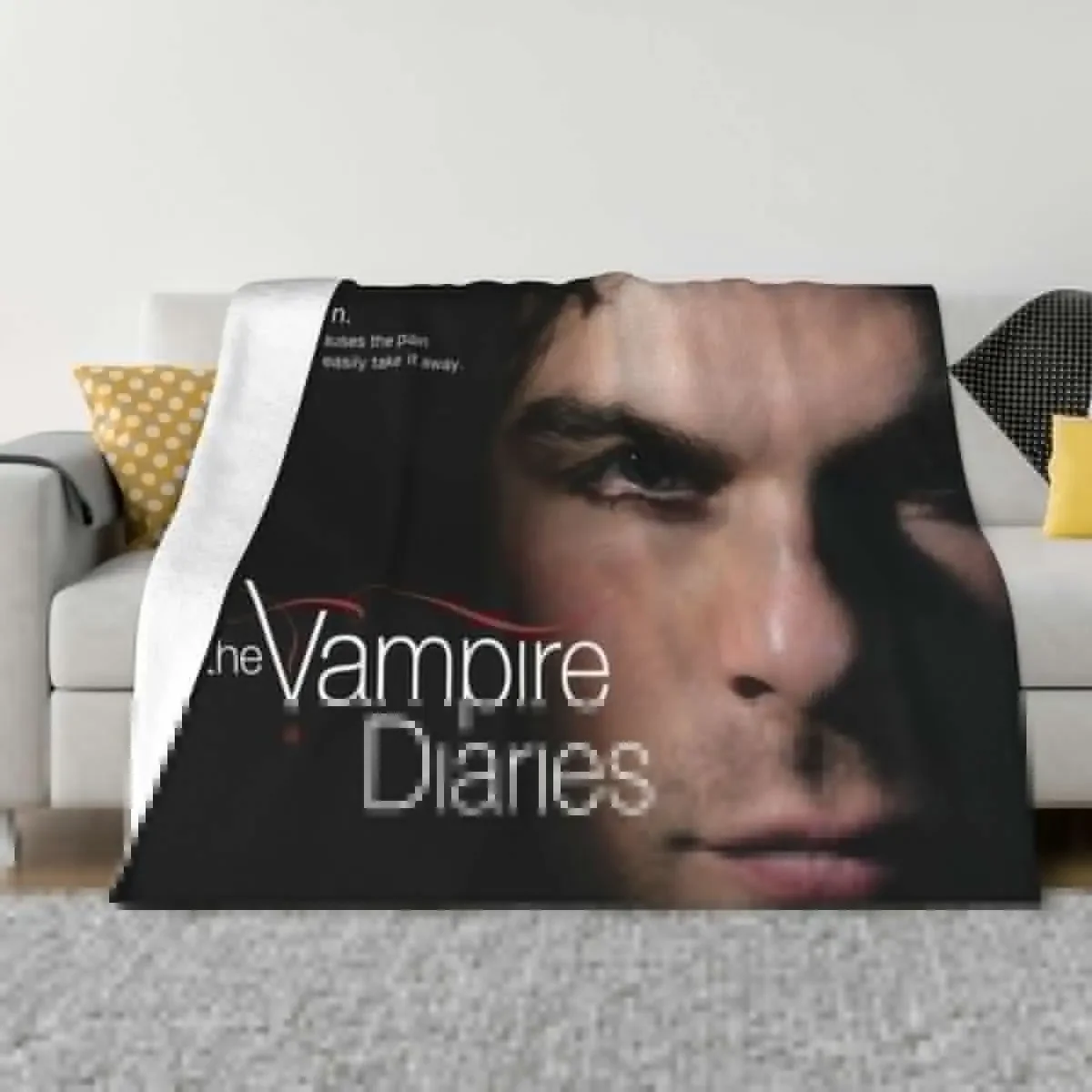 gambar ian cover somerhalder make drama Throw Blanket Sleeping Bag Thins Plush Shaggy Blankets