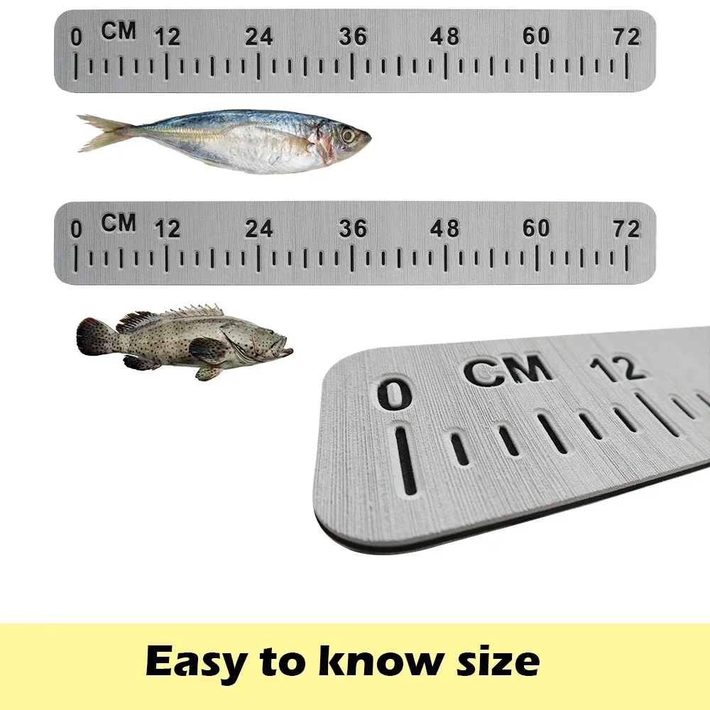 

Fish Stick Ruler for Deck Sail Boat Fishing Ruler Self-adhesive Easy to Measure Tool Accessories Boat Sailboats Kayak Proof 72cm