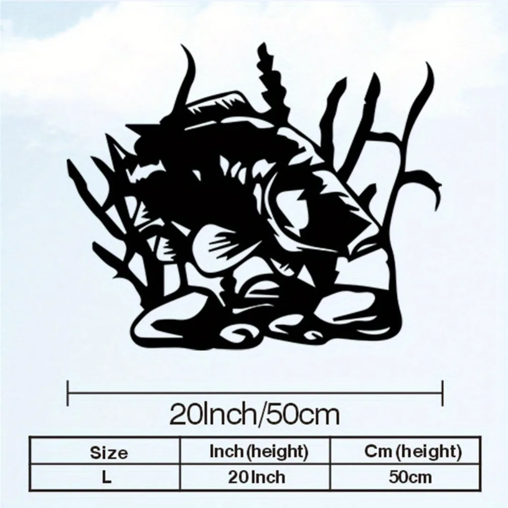 1pc Vintage Metal Fish Wall Art Rustproof Iron Sculpture for Living Room Office Nature Theme Gift for Fishing Lover