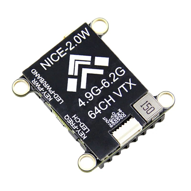 AS95-5.8G 2W VTX With MMCX Antenna 2000Mw 64CH FPV Video Transmitter PAL/NTSC Support OSD For FPV RC Drone For FPV RC Drone