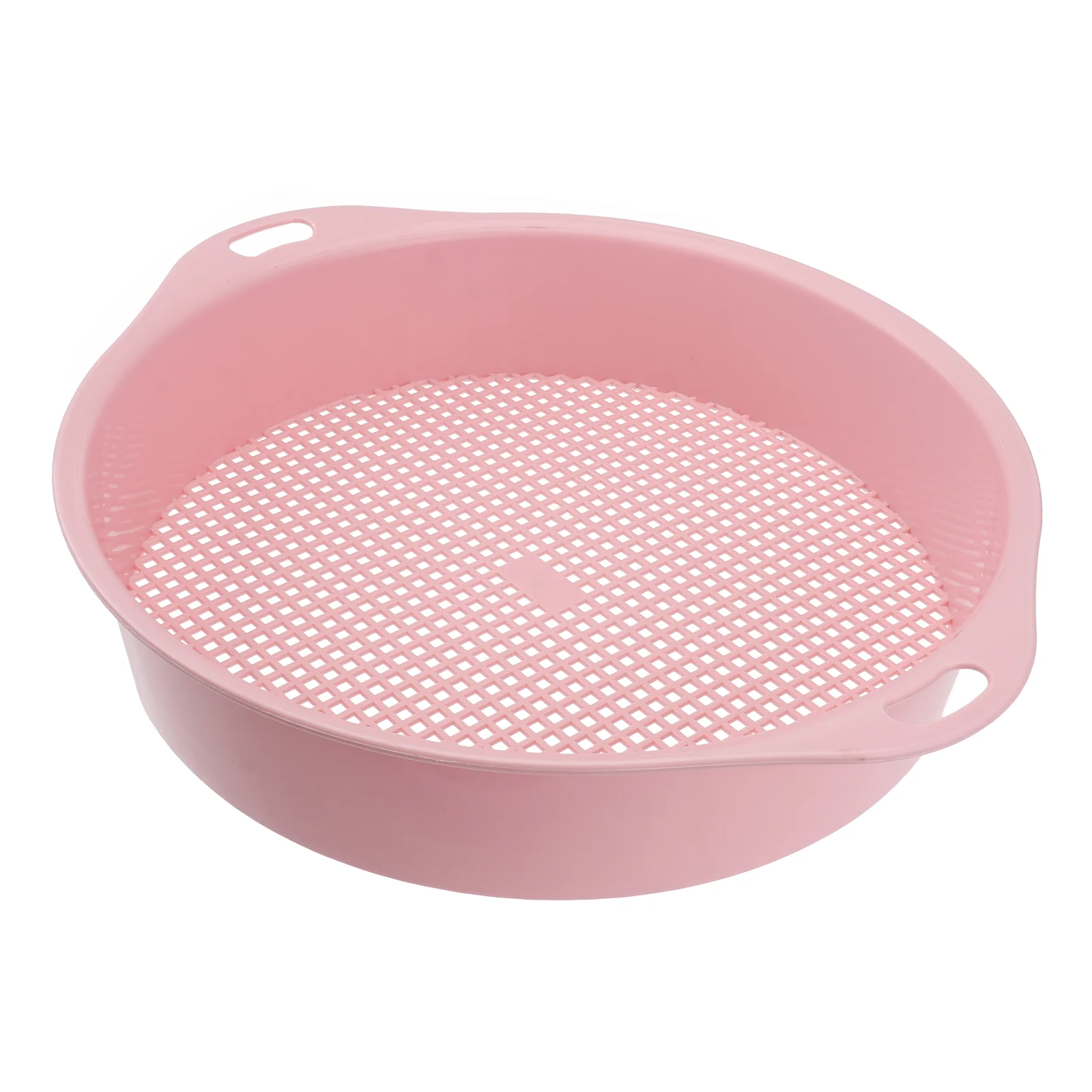 

Plastic Garden Sieve Riddle Green for Composy Soil Stone Mesh Gardening Tool with Handle (Pink) plastic sieve