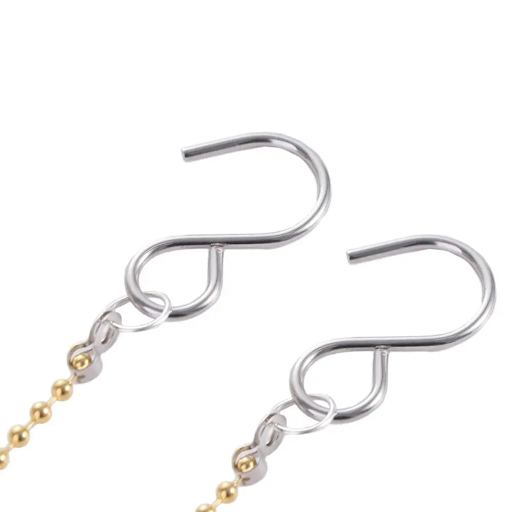 

2.5m/8.2ft Volleyball Net Height Chain Gold Silver with Hooks Volleyball Measure Chain Standard Measure Tool Outdoor Training