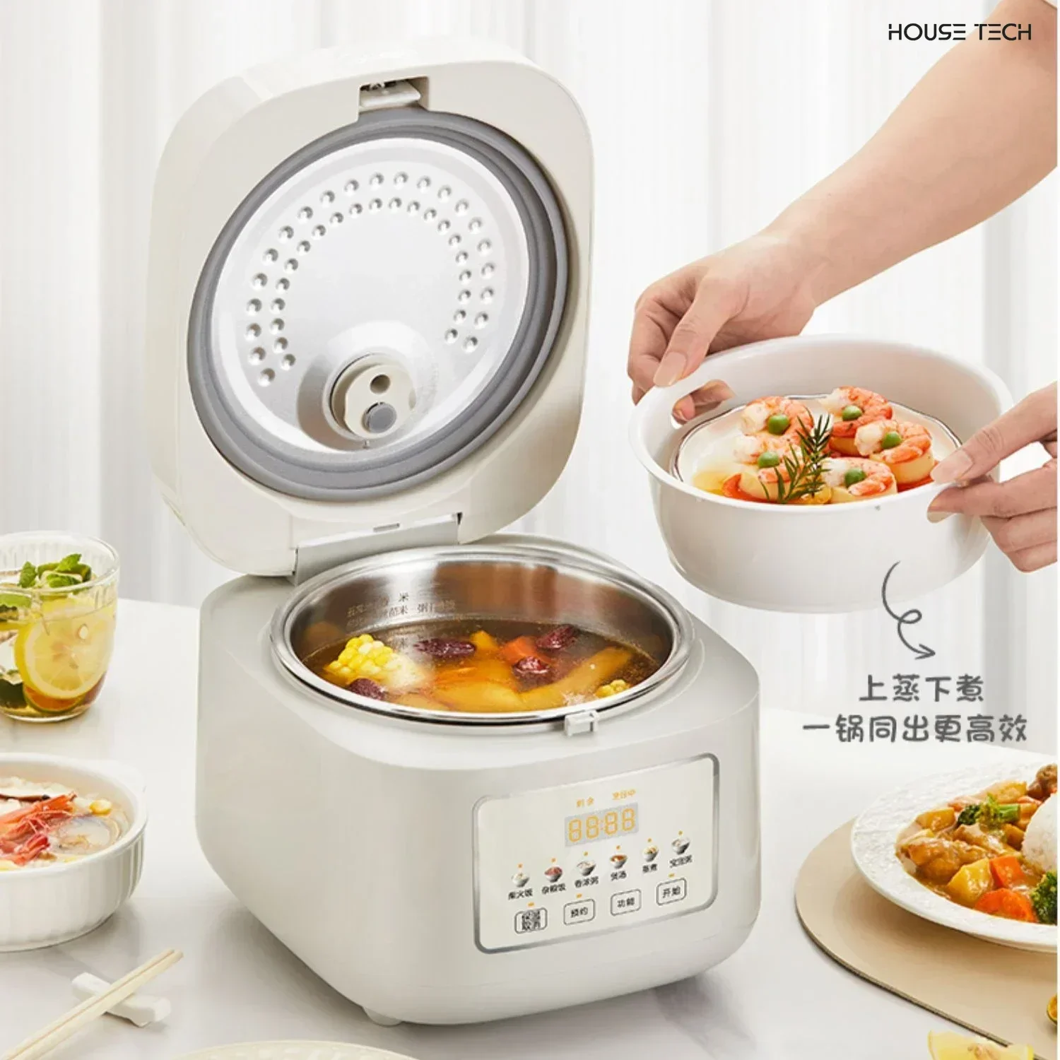 3L household 0 coating Rice cooker uncoated 316 liner stainless steel small capacity rice cooker