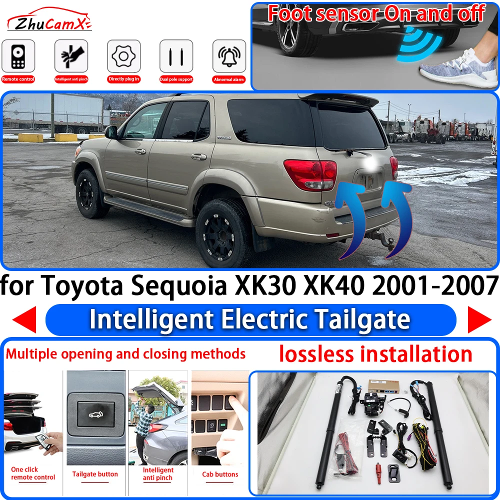 

ZhuCamX for Toyota Sequoia XK30 XK40 2001-2007 Power Liftgate Trunk Electric Suction Tailgate Intelligent Tail Gate Lift Strut