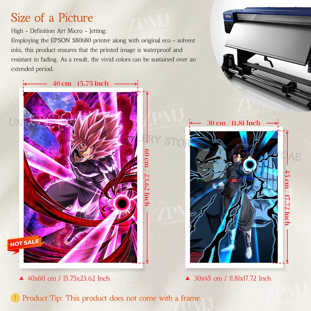 Impresiones de alta definición para decoración del hogar, imágenes de pintura, Vegito Vs Gogeta, arte de pared, figuras de Anime de Dragon Ball, póster en lienzo para sala de estar