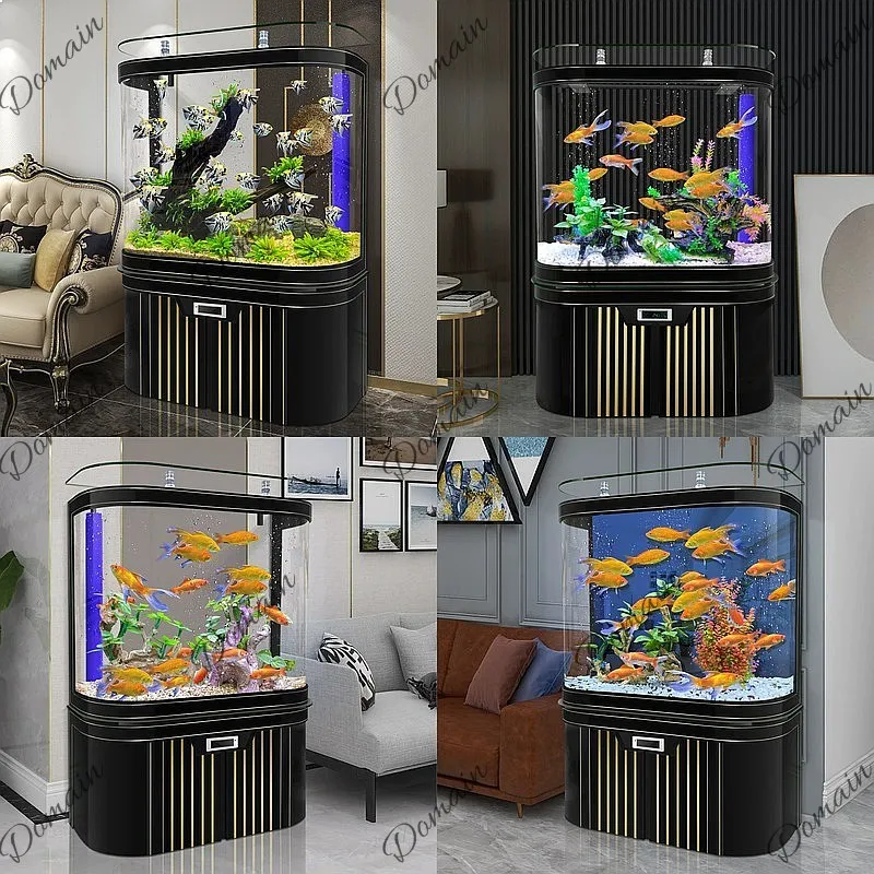 Light Luxury Aquarium New Small Desktop Self-Circulating Ecological Landscape No Water Change Filter Tank