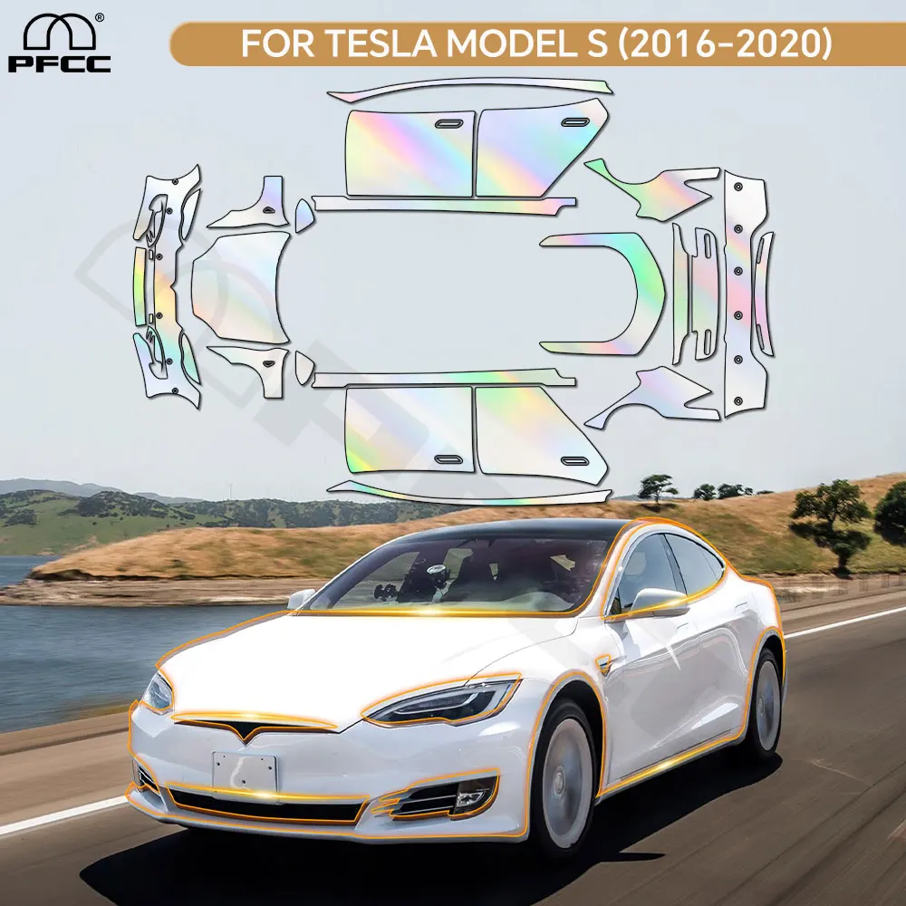 

For Tesla Model S 2016 2017 2018 2019 2020 Pre-cut Paint Protection Film PPF Paint Transparent Car Body Sticker TPU Anti-Scratch