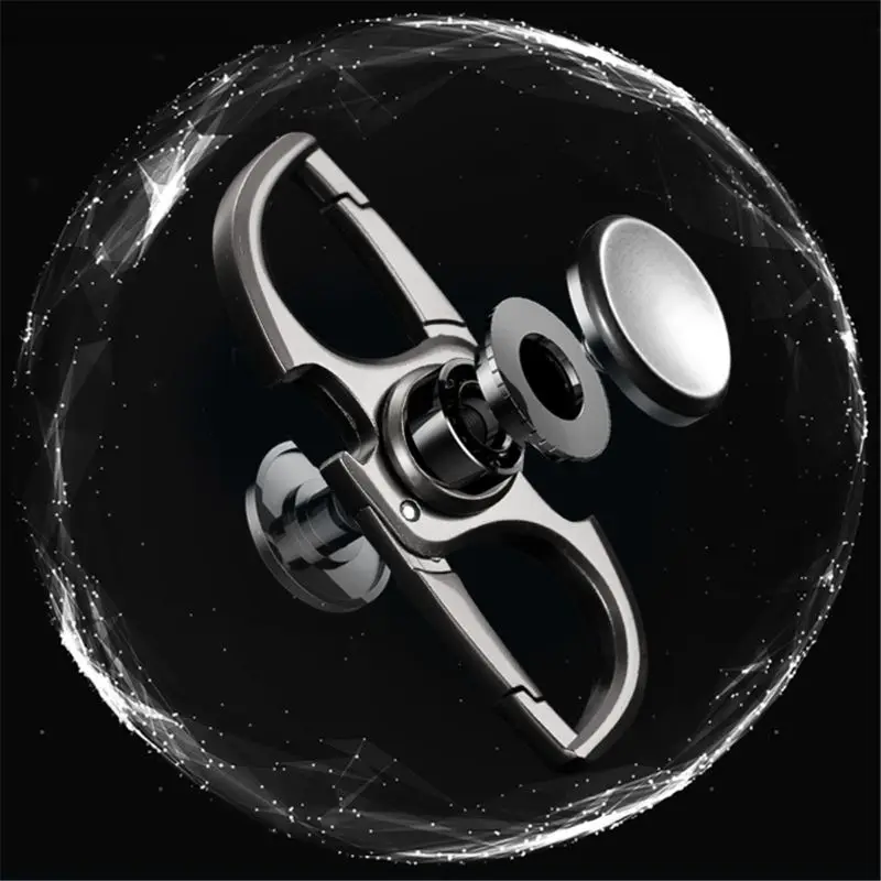 Chaveiro de aço inoxidável Fingertip Gyro, Brinquedos Criativos Anti-Ansiedade, Hand Spinner, Chave do carro, Pingente de cintura, Anel, Abridor de