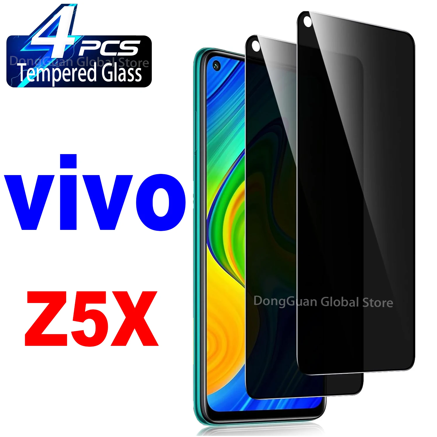 

For Vivo Z5X Anti Spy Tempered Glass Protector Privacy Screen