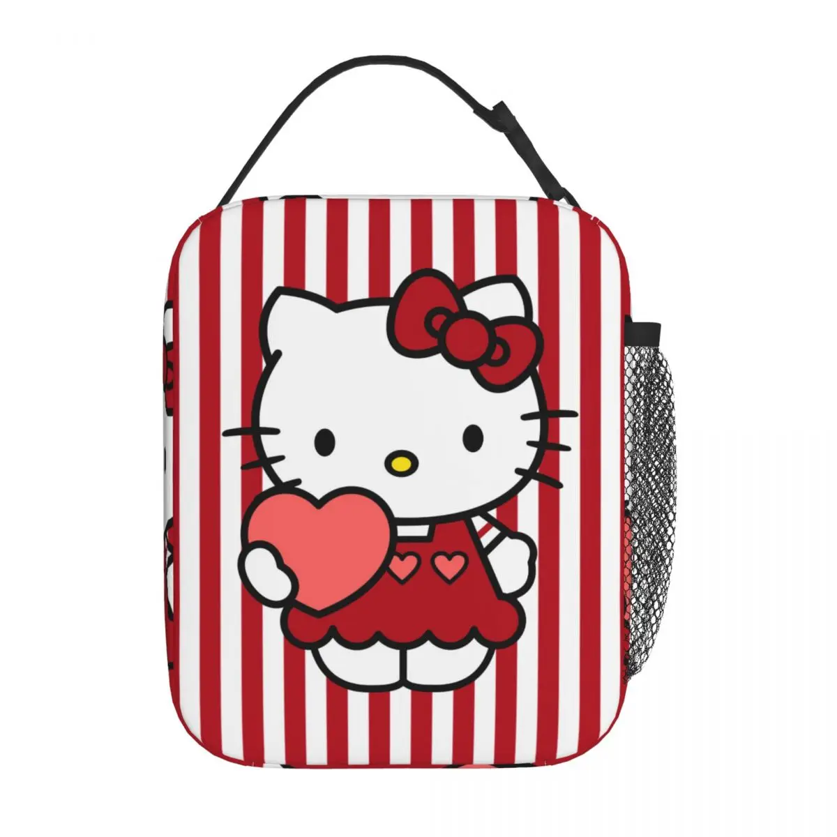 Custom Hello Kitty Insulated Lunch Bag for Women Thermal Cooler Food Lunch Box School Portable Tote Bags