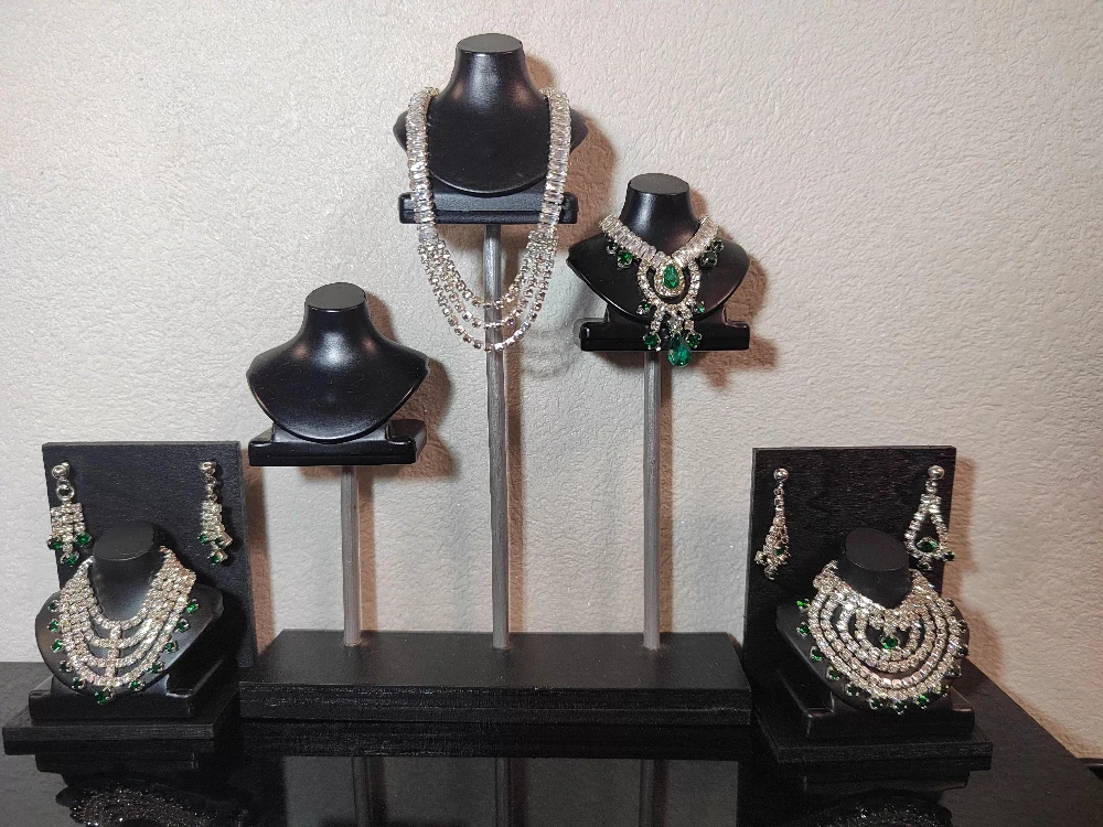 

1/6 Doll Jewelry / Mini Doll Headwear Decoration Miniature Metal Zircon Stone Necklace Earrings Crown Doll Jewelry Accessories