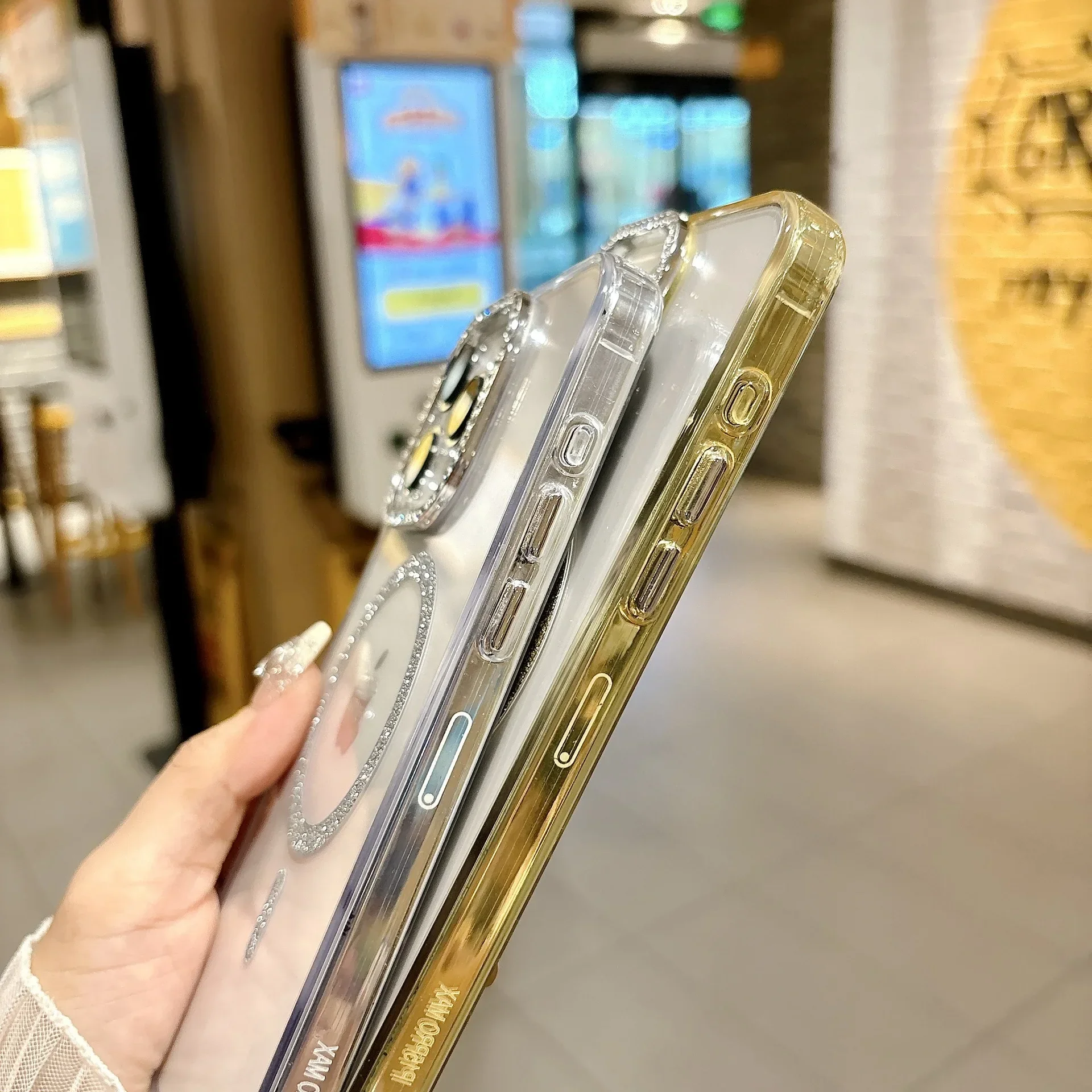 Diamond Camera Phone Case Cover for IPhone 11 12 13 14 15 16 Pro Max Shockproof Case for IPhone 16 Pro Max