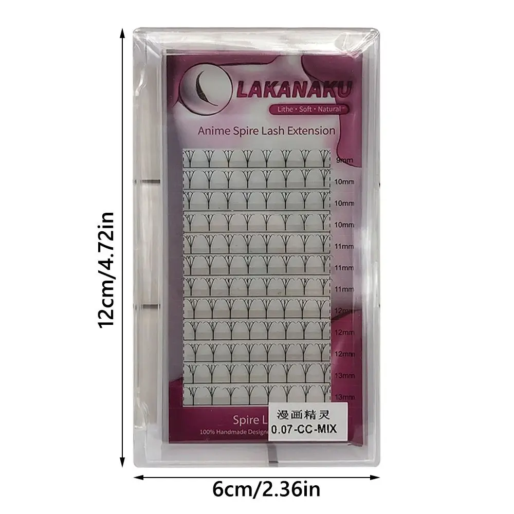 Kit de faux-cils en grappe à 12 rangées, Extensions de cils en vison, boucles simples C/D/CC, bande dessinée, outils de maquillage pour les yeux