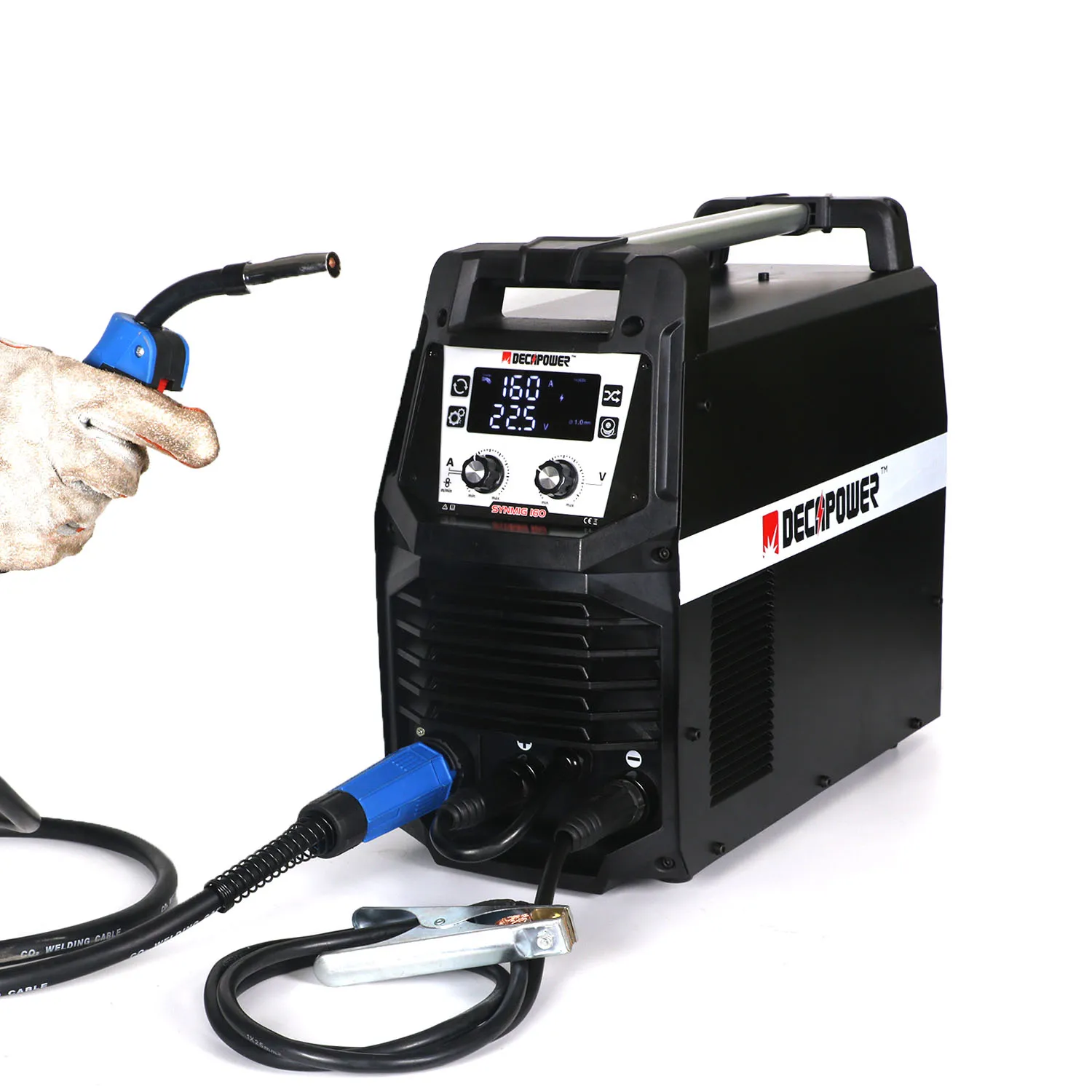 Decapower متعددة الوظائف MIG MAG MMA LIFT TIG 4-in-1 180A مرحلة واحدة 220 فولت آلة لحام CO2