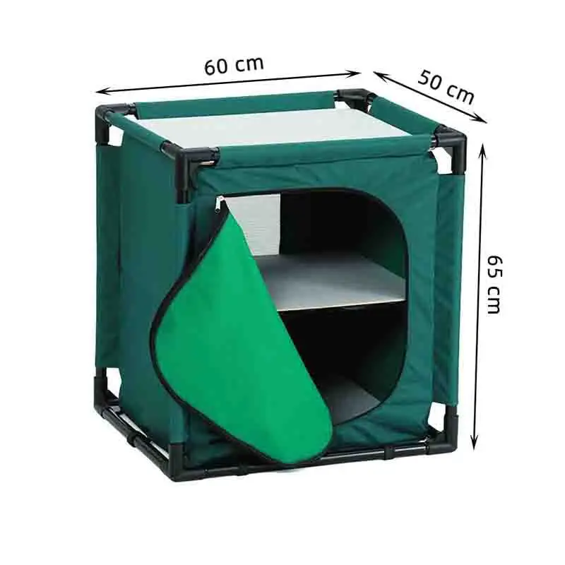 Outdoor Folding Cabinet Portable Camping Storage Cabinet Drinks Cabinet Cooler Bucket Customizable for Picnic Party