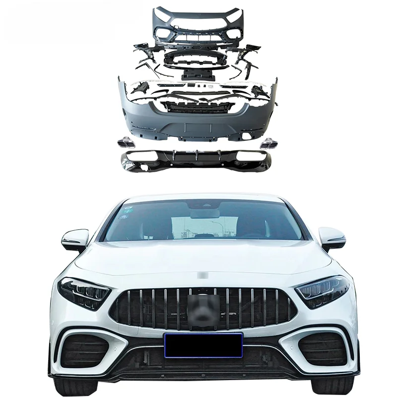 C257 bumper for Benz CLS class W257 upgrade AMG GT63 body kit front bumper rear bumper diffuser  exhaust pipe 2019-2023